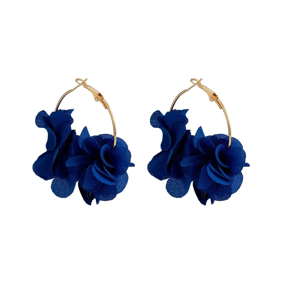 Cercei albastri, forma de floare, Mariska C6