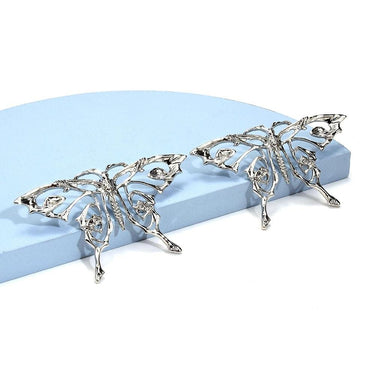 Cercei argintii, forma de fluture, Grunde C4 - Pursehuit.ro