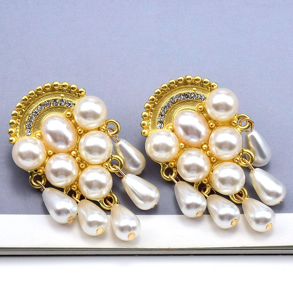Cercei aurii, cu pietre si perle, Gernot C5