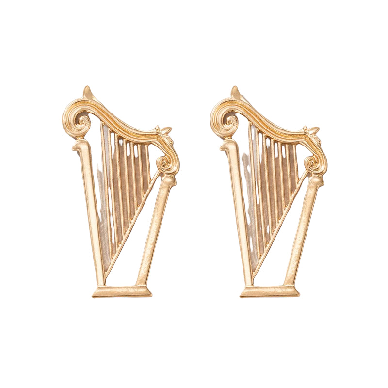 Cercei aurii, forma de harpa, Maila C9