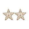Cercei aurii, forma de stea, cu perle, Tanny C7