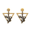 Cercei aurii, forma de triunghi cu sarpe, Chantal C2