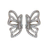Cercei ear cuff, argintii, forma de fluture, cu pietre din zirconiu, Faith C3 - Pursehuit.ro