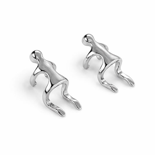 Cercei argintii, ear cuff, forma umana, Dagmar C19