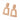 Cercei rose gold, cu clips si textura incretita, Binta C6