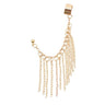 Cercel auriu, ear cuff, cu franjuri, Saphira C3 - Pursehuit.ro