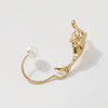 Cercel auriu, ear cuff, cu perla, Evamarie C5