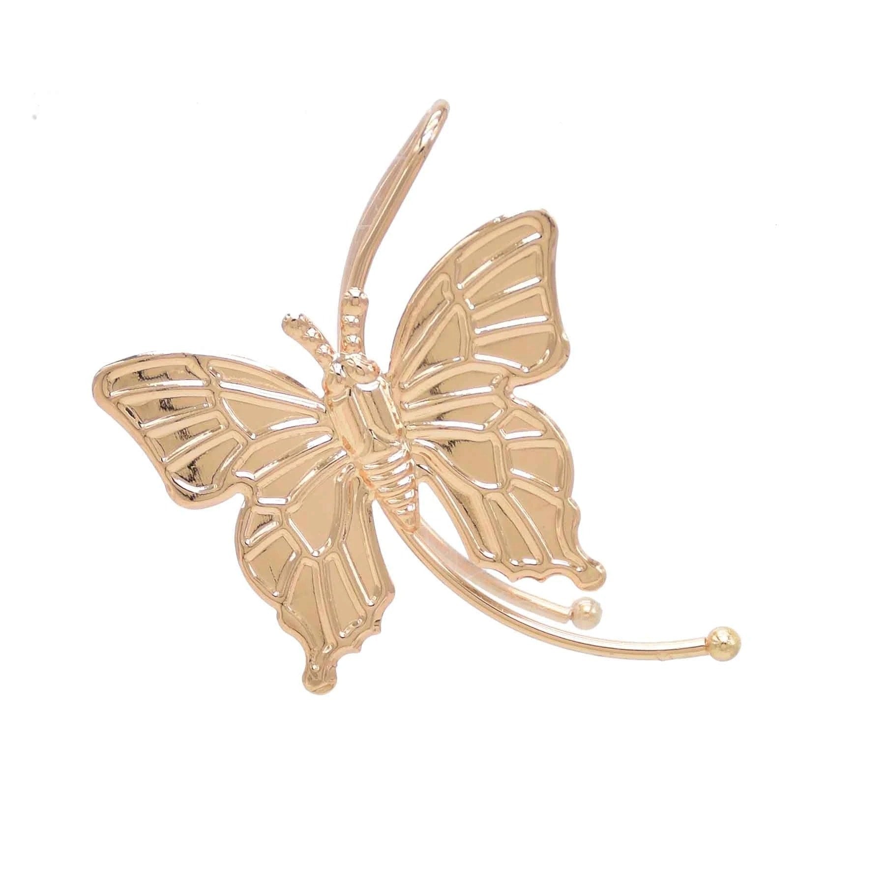 Cercel auriu, ear cuff, forma de fluture, Tonnis C2