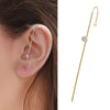 Cercel ear cuff, auriu, cu piatra, Monya C21
