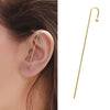 Cercel ear cuff, lung, auriu, Monja C20
