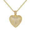 Colier auriu, cu pandantiv in forma de inima si pietre din zirconiu, Hilaria C27