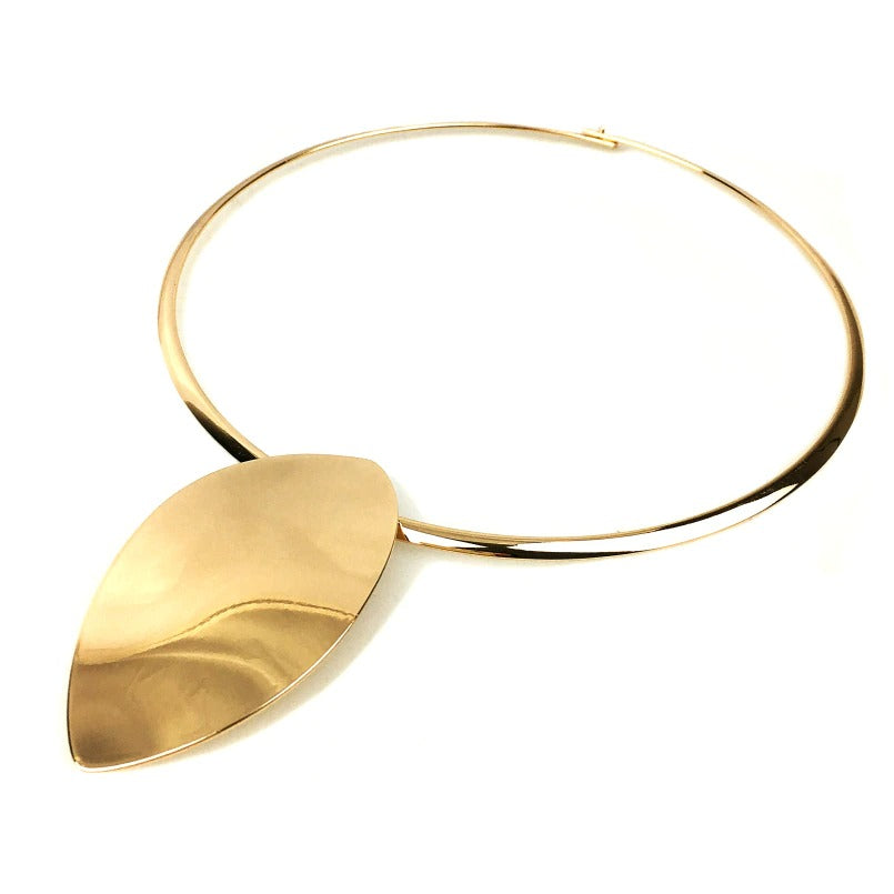 Colier auriu, cu placuta ovala, Adrienne C8
