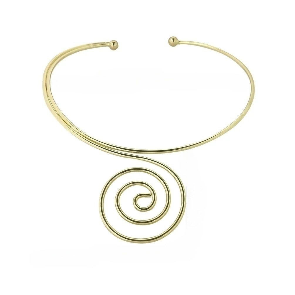 Colier auriu, forma de spirala, Mavis C9