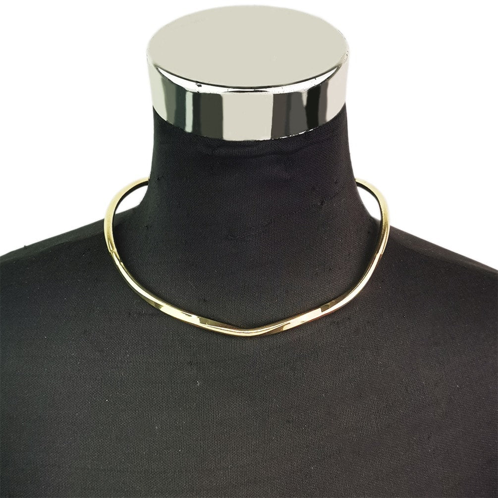 Colier choker auriu, stil contemporan, Jeanet C15