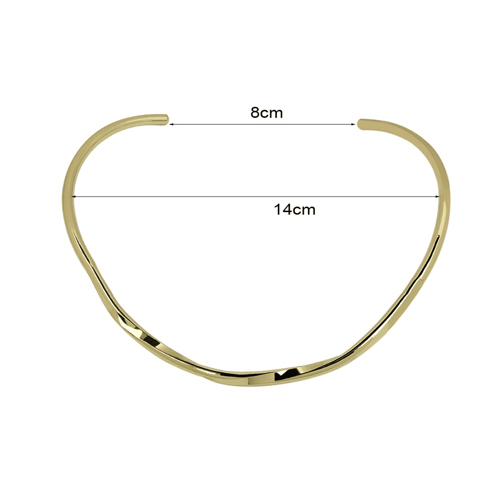 Colier choker auriu, stil contemporan, Jeanet C15