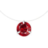 Colier cu fir transparent, cu piatra rosie din zirconiu, Carma C5 - Pursehuit.ro