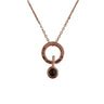 Colier rose gold, cu cerculet si pietre din zirconiu, Siegfred C10 - Pursehuit.ro