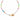 Colier auriu, cu margelute colorate, litera M C2