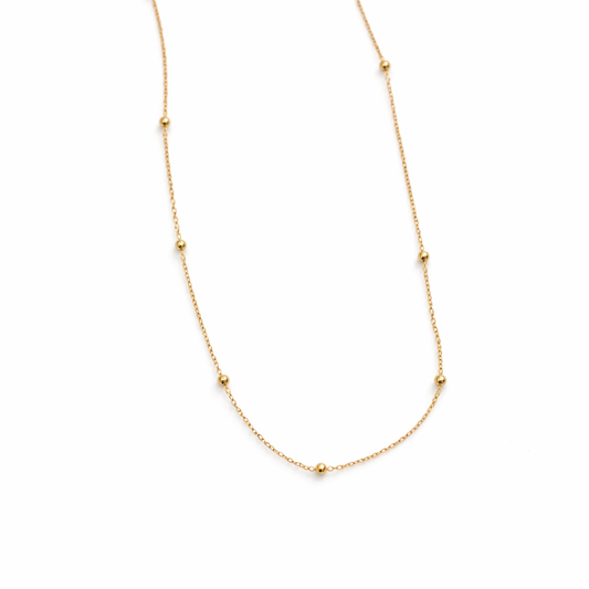 Colier auriu, din otel inoxidabil, delicat, suflat cu aur 18k, Berenika C11