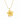 Colier auriu, din otel inoxidabil, suflat cu aur 18k, cu pandantiv floare, Sunniva C1