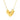 Colier auriu, din otel inoxidabil, suflat cu aur 18k, cu pandantiv inima, Abeline C1