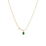 Colier auriu, din otel inoxidabil, suflat cu aur 18k, delicat, cu pietre din zirconiu, Edvina C1 - Pursehuit.ro