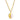 Colier auriu, din otel inoxidabil, suflat cu aur 18k, pandantiv oval, Kaia C1