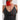 Colier choker, rosu, cu floare, Benigna C15 - Pursehuit.ro