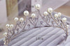 Coronita argintie, cu pietre si perle, Mafalda C6