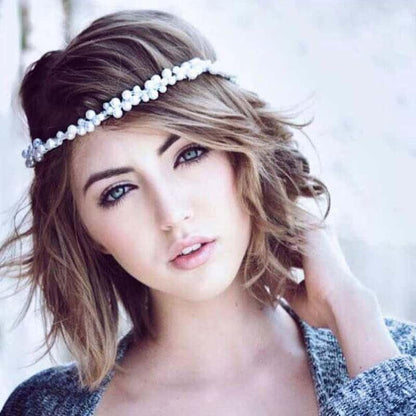 Coronita modelatoare, argintie, cu perle, Nicolaia C12 - Pursehuit.ro