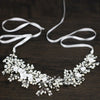 Coronita Modelatoare, argintie, cu perle si flori, Penny C3