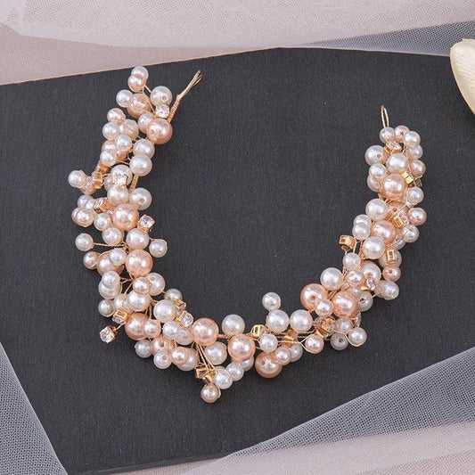 Coronita aurie, modelatoare, cu perle, Alvia C18 - Pursehuit.ro