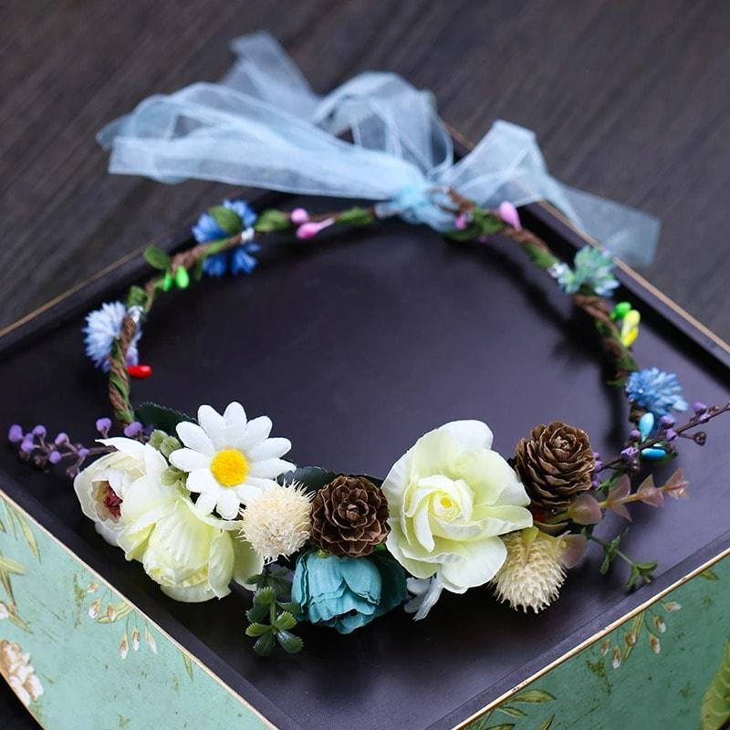 Coronita cu flori bleu, Tauno C20 - Pursehuit.ro