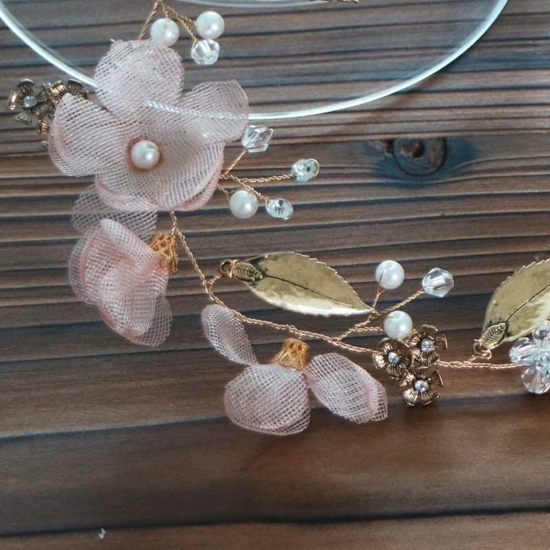 Coronita modelatoare, cu flori roz, Mai C1 - Pursehuit.ro