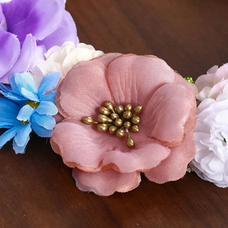 Coronita roz, cu flori, Malaki C3