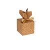 Cutie pentru cadou, kraft, cu buline aurii, 10x10x10cm