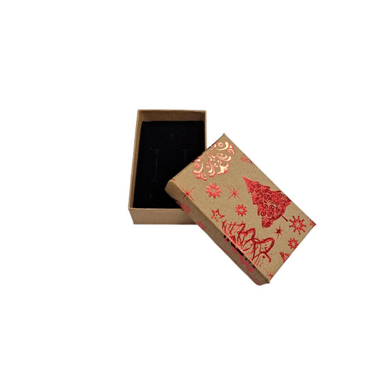 Cutie pentru cadou, kraft, cu burete si stelute, 2.5 cm x 5 cm x 8 cm - Pursehuit.ro