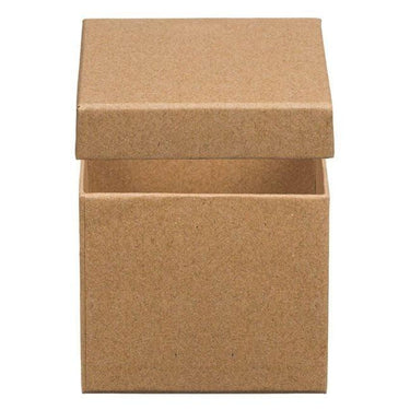 Cutie pentru cadou, kraft, cu capac,10.7x10.7x9cm - Pursehuit.ro
