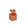 Cutie pentru cadou, kraft, cu inimi rosii, 10x10x10cm