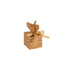 Cutie pentru cadou, kraft, cu insertii aurii, 7x7x7cm