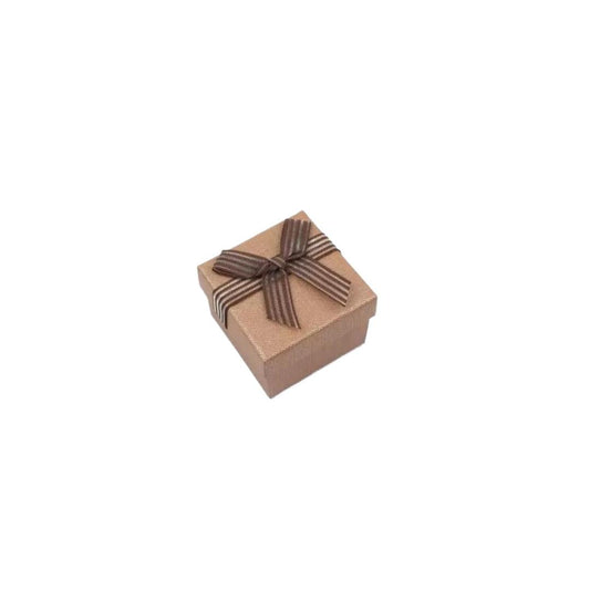 Cutie pentru cadou, maro, cu burete, 3.5 cm x 4.5 cm x 4.5 cm - Pursehuit.ro