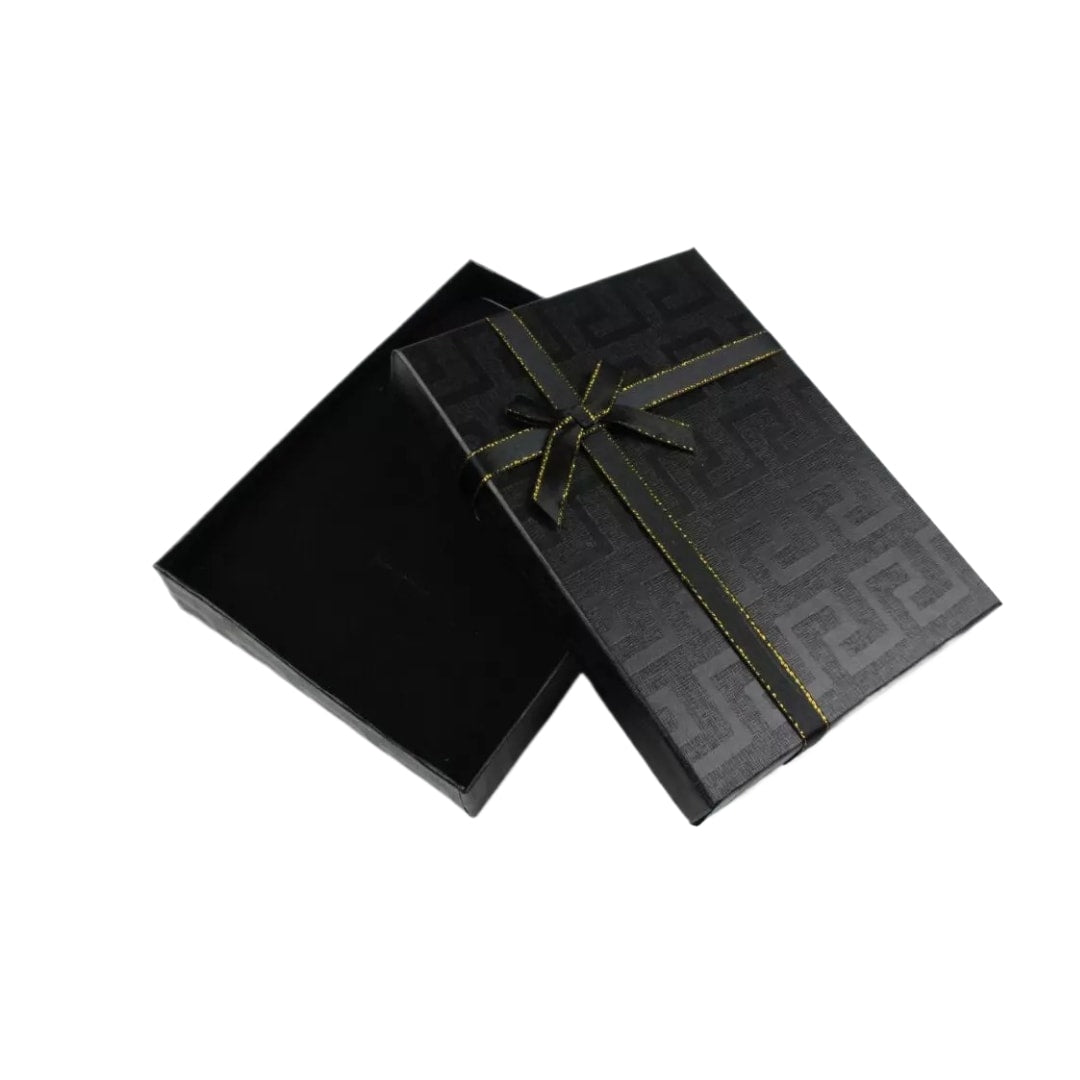 Cutie pentru cadou, neagra, cu burete, 3 cm x 12 cm x 16 cm