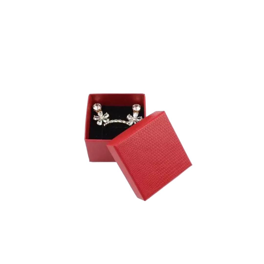 Cutie pentru cadou, rosie, cu burete, 3.5 cm x 4.5 cm x 4.5 cm