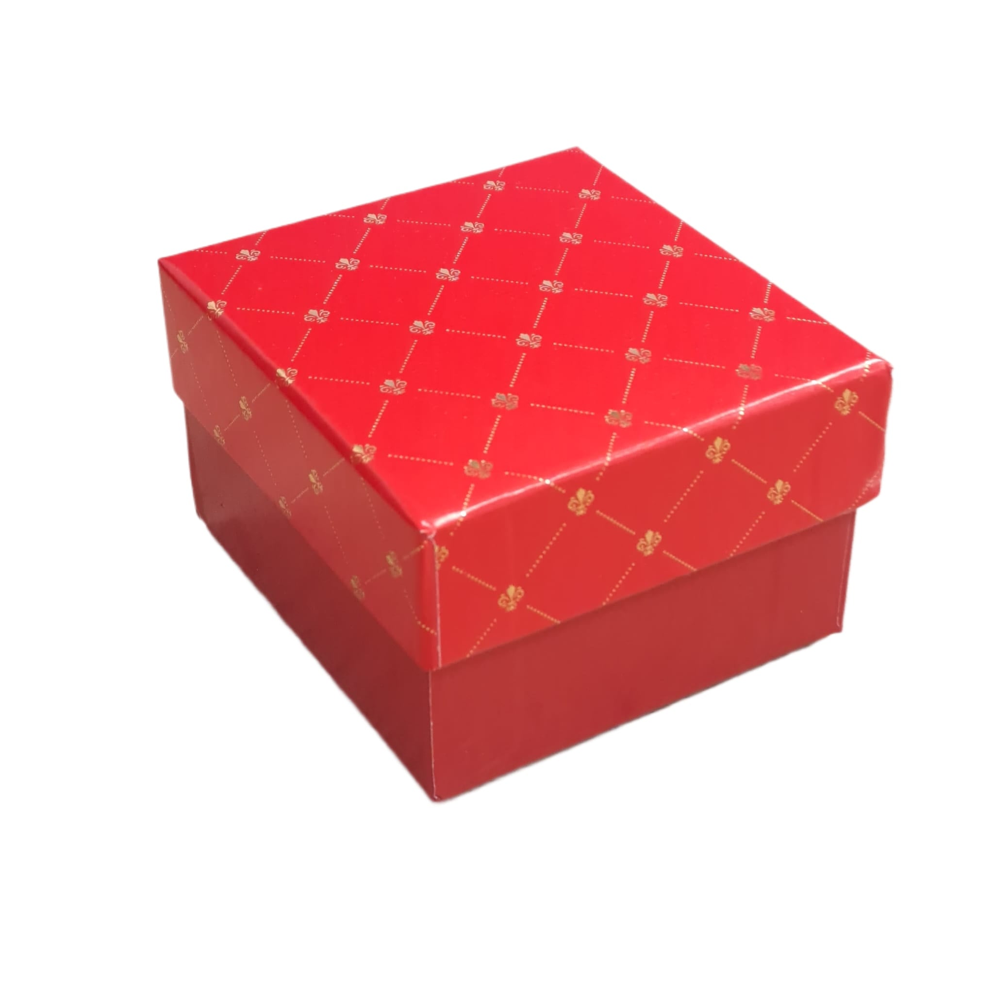 Cutie pentru cadou, rosie, cu burete si capac, 5.5x8x8.5cm