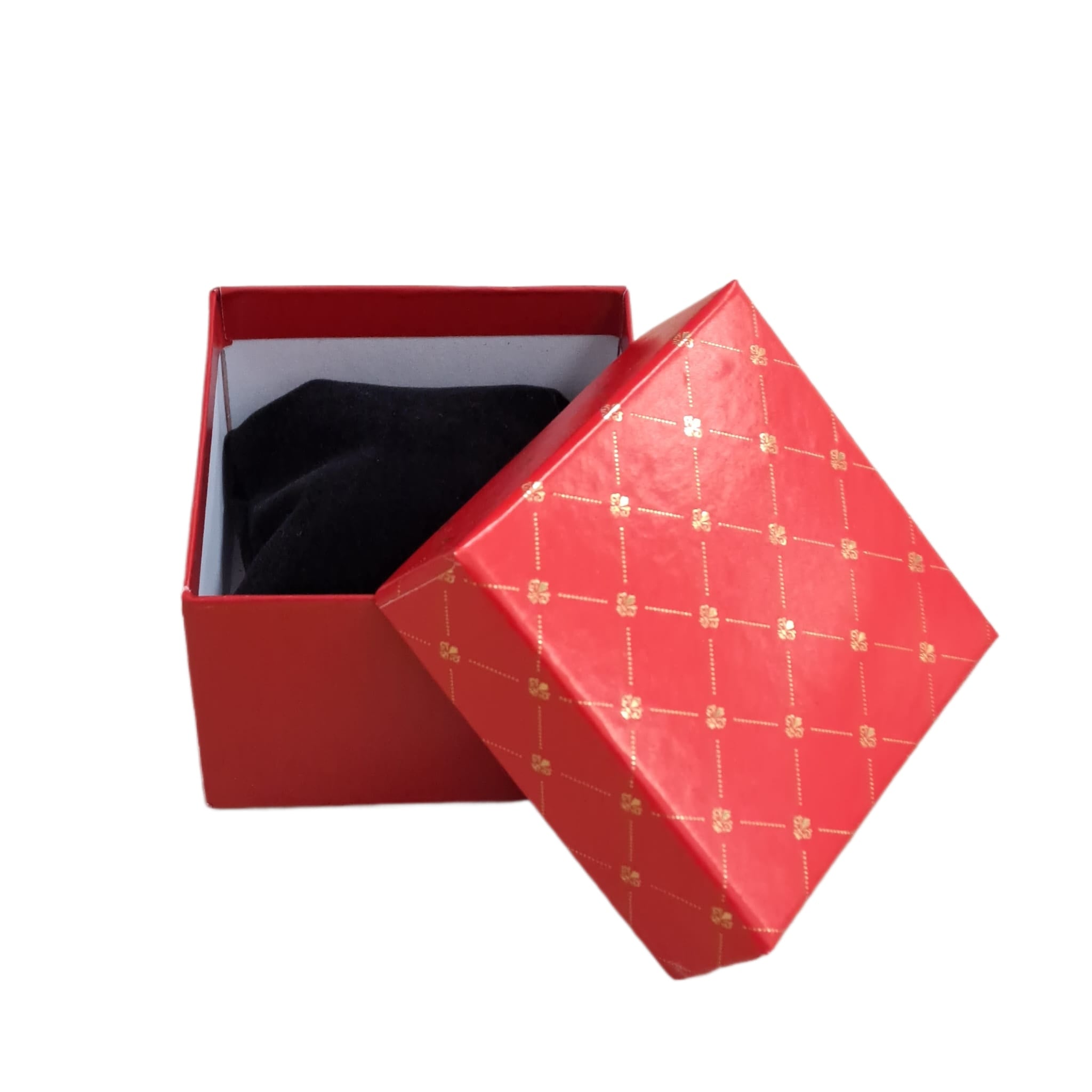 Cutie pentru cadou, rosie, cu burete si capac, 5.5x8x8.5cm