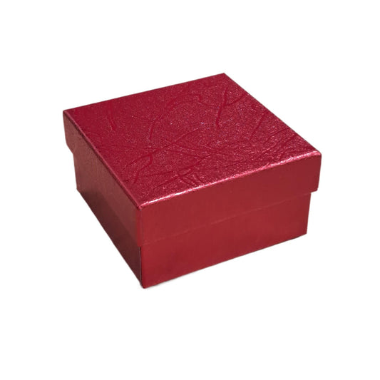 Cutie pentru cadou, rosie, cu capac, 8.5x8.5cmx4.5cm - Pursehuit.ro