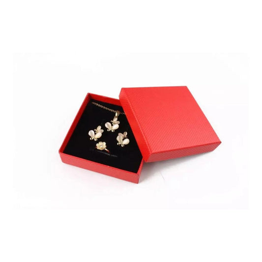 Cutie pentru cadou, rosie, cu capac si burete, 2.5x8.5x8.5cm - Pursehuit.ro