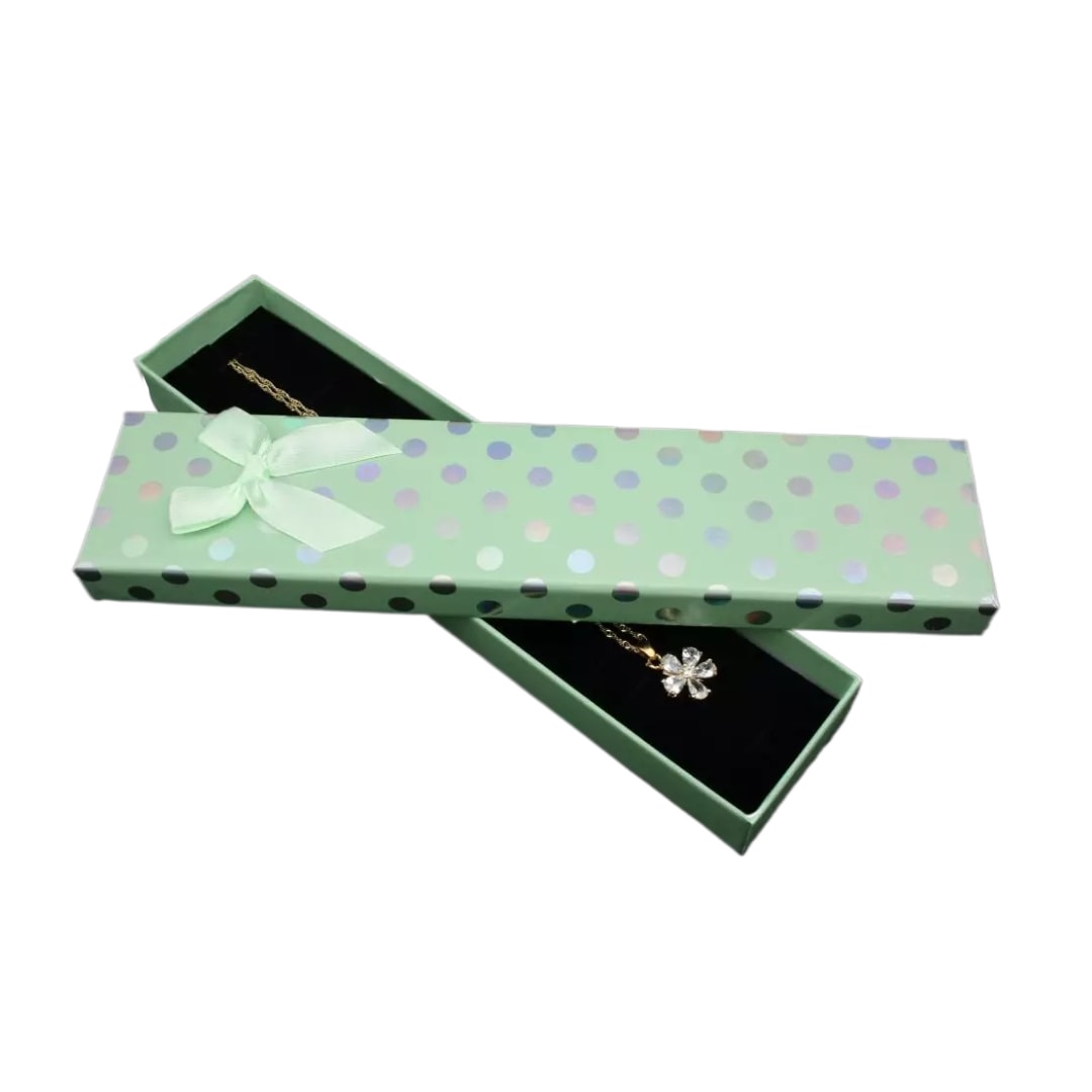 Cutie pentru cadou, verde, cu burete, 2 cm x 4 cm x 20 cm
