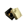 Cutie cadou aurie pentru bijuterii cu pernita 5.5 cm x 8 cm x 8.5 cm - Pursehuit.ro