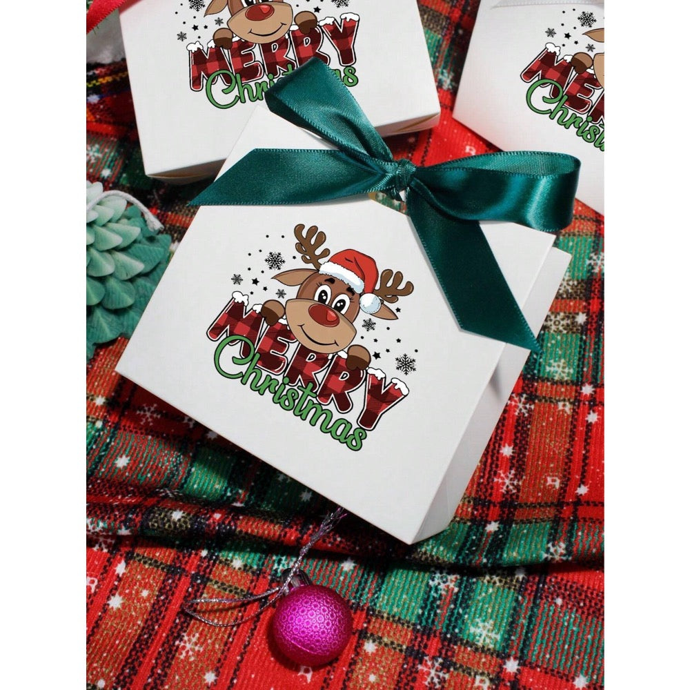 Cutiuta pentru cadou, alba, cu autoformare, 10 cm x 11.5 cm x 4.5 cm